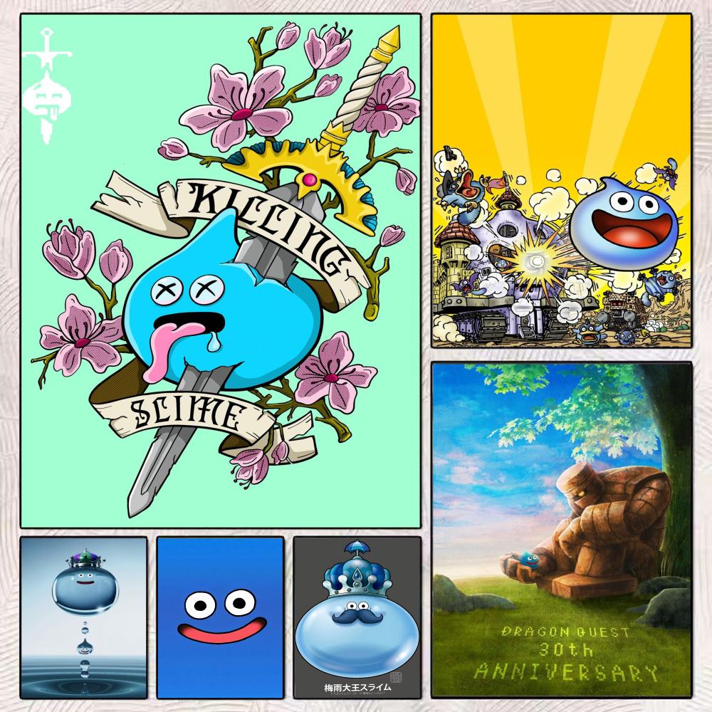 Office Quest - Poster D-Dragon Quest Slime Stiker Sempurna