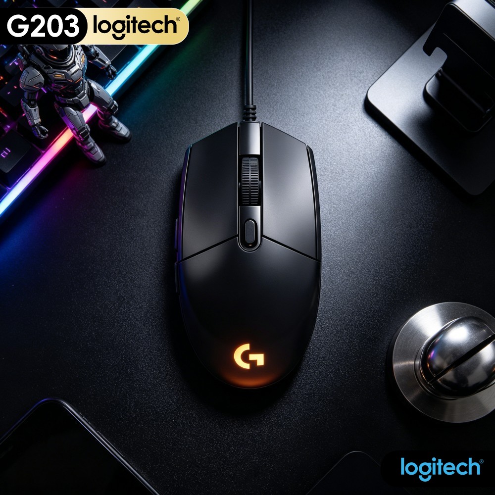Logitech Mouse G203 - Logitech G203 Mouse Gaming Berkabel dengan