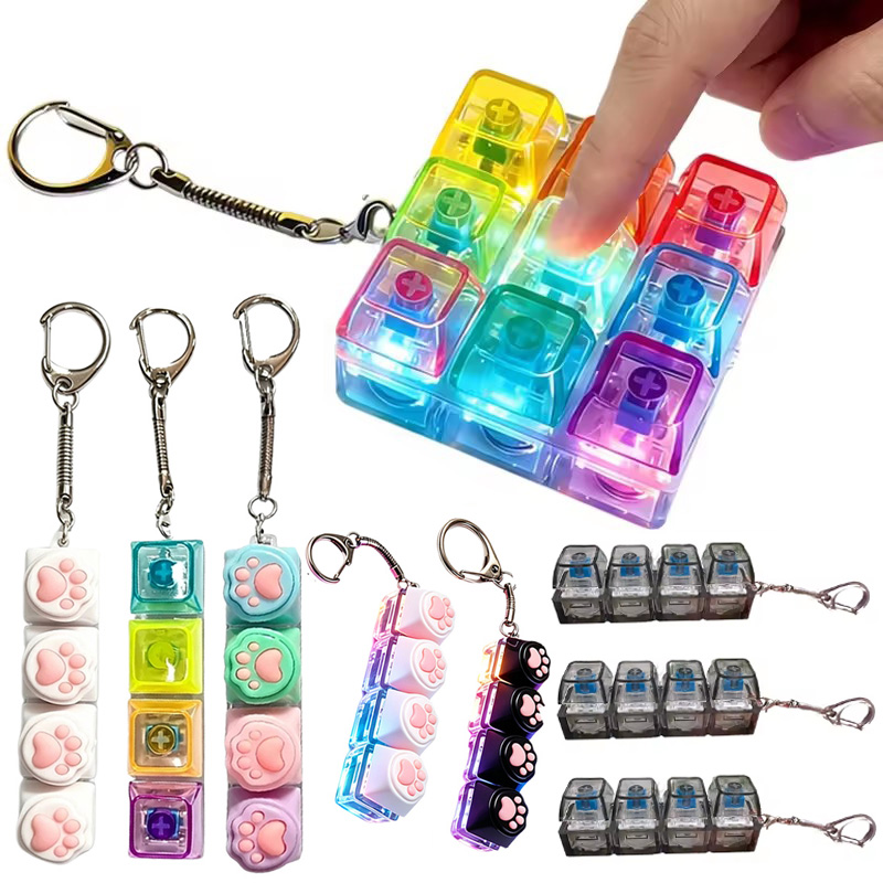 Office Tech Accessories - Gantungan Kunci Keyboard LED Baru yang