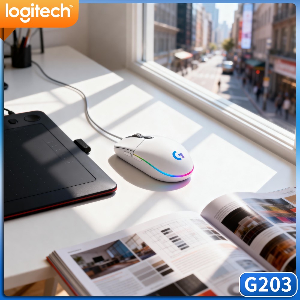 Logitech Mouse G203 - Logitech G203 Mouse Gaming Berkabel dengan