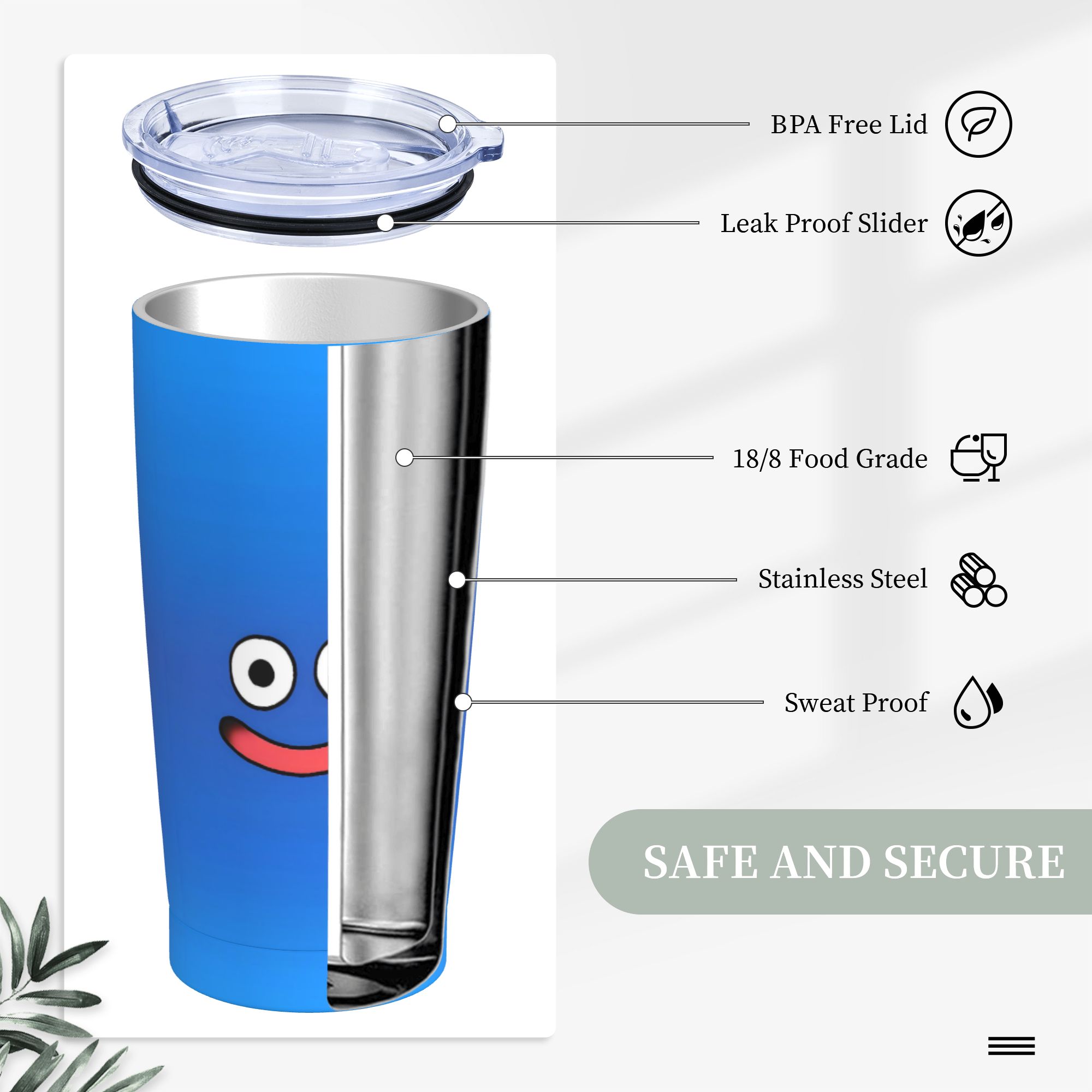 D-Dragon Quest Slime Tumbler S - Office Quest ulasan dan harga