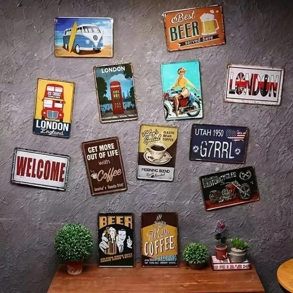 CIFBUY Retro Industrial 2D Fla - Tech Office Wall Decor ulasan dan harga