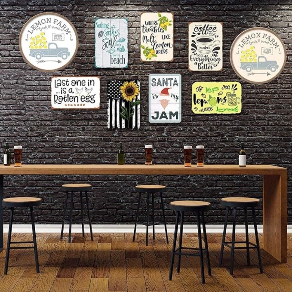 CIFBUY Retro Industrial 2D Fla - Tech Office Wall Decor ulasan dan harga