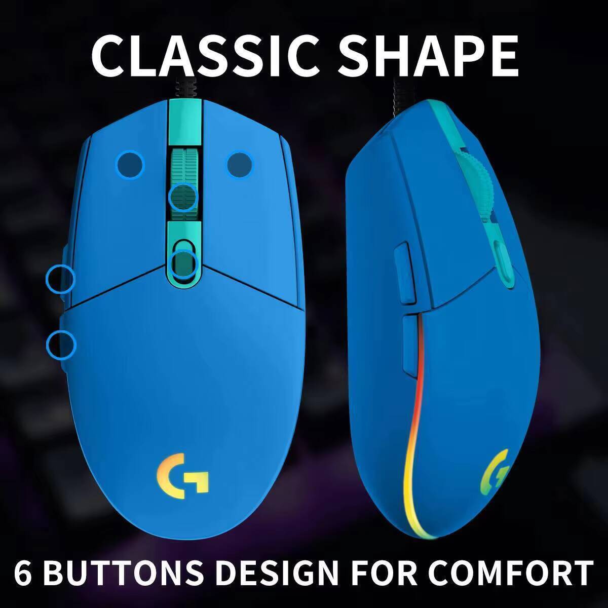 Logitech G203 Mouse Gaming Ber - Logitech Mouse G203 ulasan dan harga
