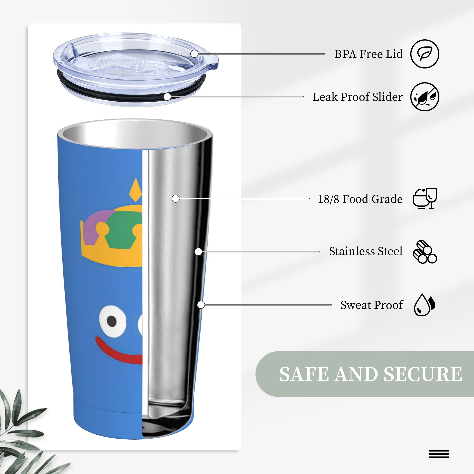 D-Dragon Quest Slime Tumbler S - Office Quest ulasan dan harga