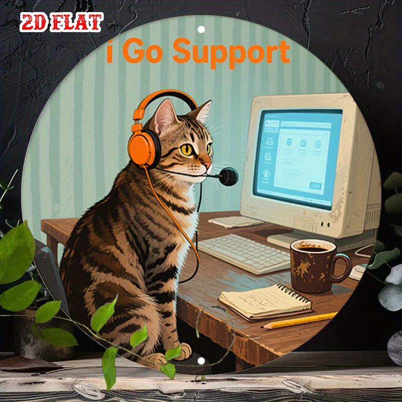 CIFBUY 2D Flat Funny Tech Supp - Tech Office Wall Decor ulasan dan harga