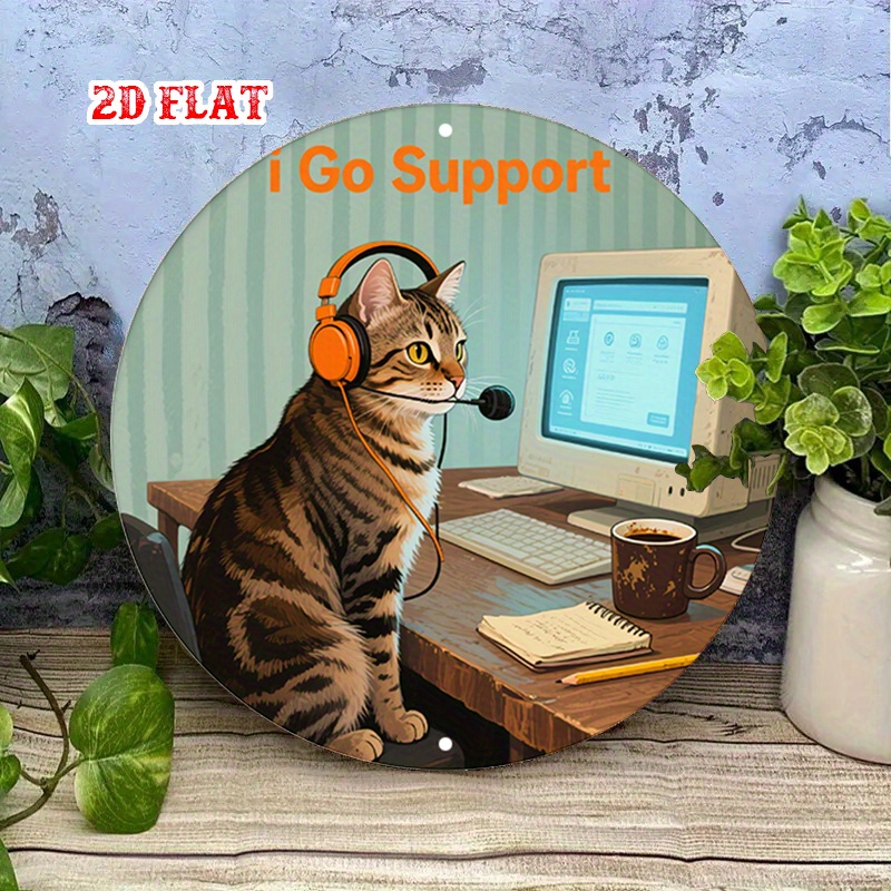 CIFBUY 2D Flat Funny Tech Supp - Tech Office Wall Decor ulasan dan harga