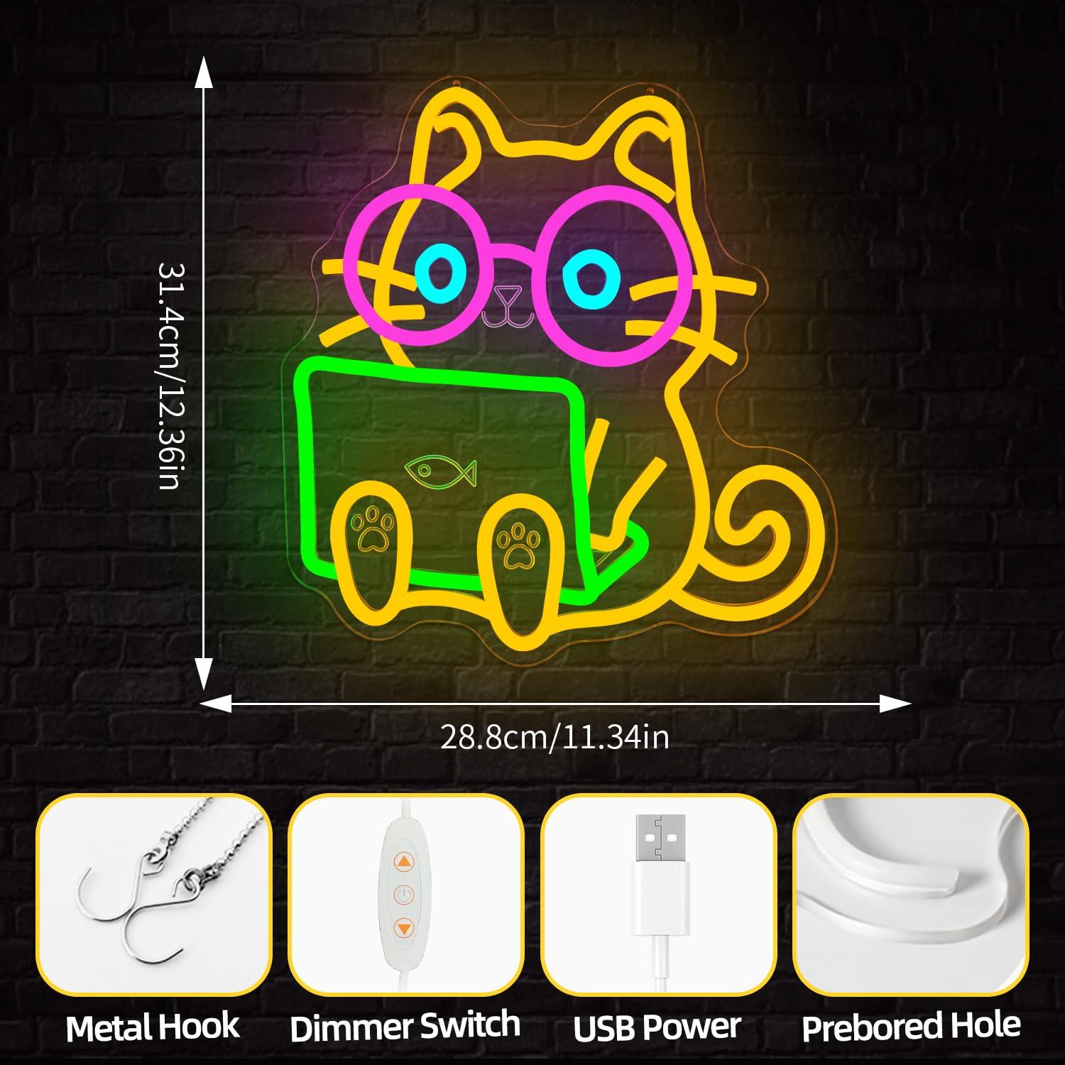 Lampu LED USB Neon Sign Laptop - Tech Office Wall Decor ulasan dan harga