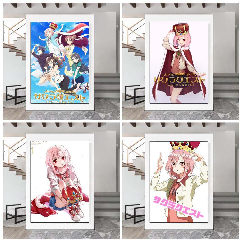 Poster Anime S-Sakura Quest-T, - Office Quest ulasan dan harga