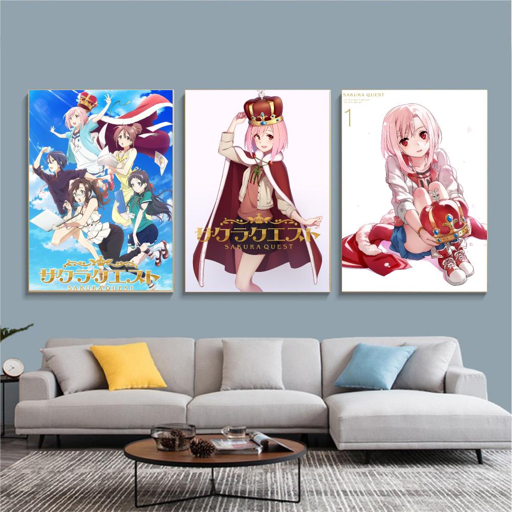 Poster Anime S-Sakura Quest-T, - Office Quest ulasan dan harga
